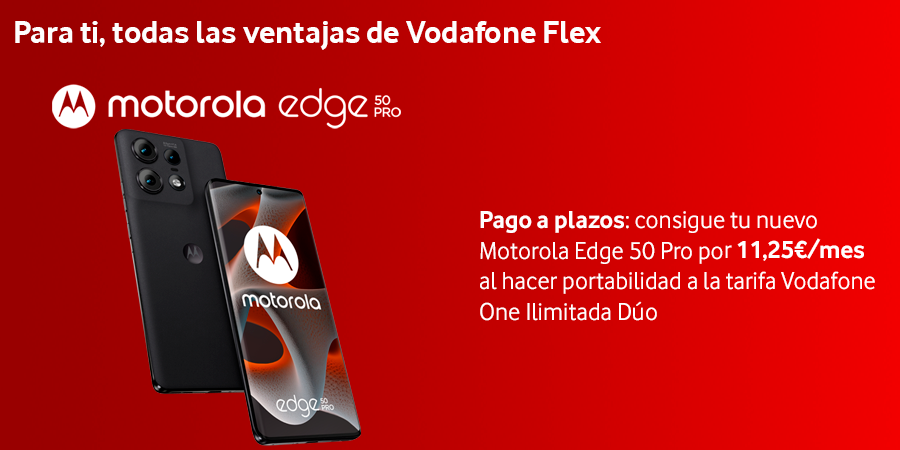 El nuevo motorola edge 50 pro, ya disponible con todas las ventajas de Vodafone Flex y la mejor red 5G