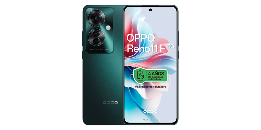 El nuevo OPPO Reno11 F 5G, por 7,65€/mes con todas las ventajas de Vodafone Flex