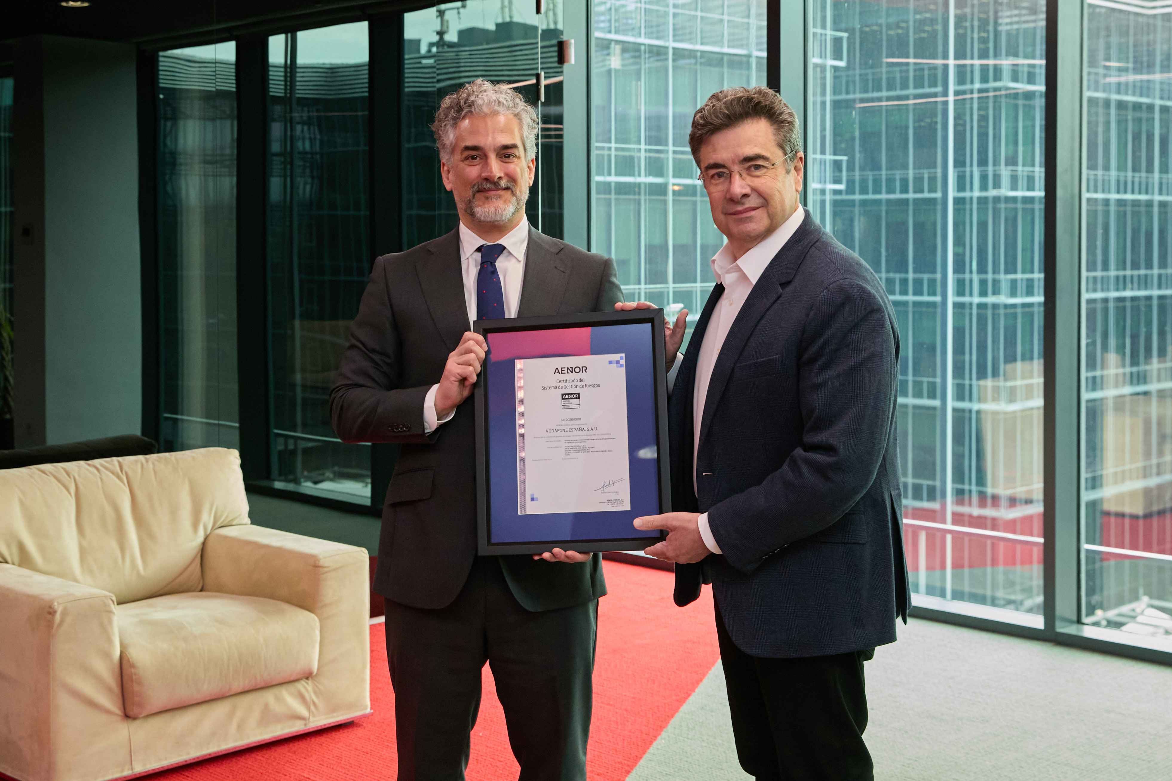 <strong>Vodafone Espa&ntilde;a, primera teleco certificada por AENOR para su sistema de gesti&oacute;n de riesgos</strong>