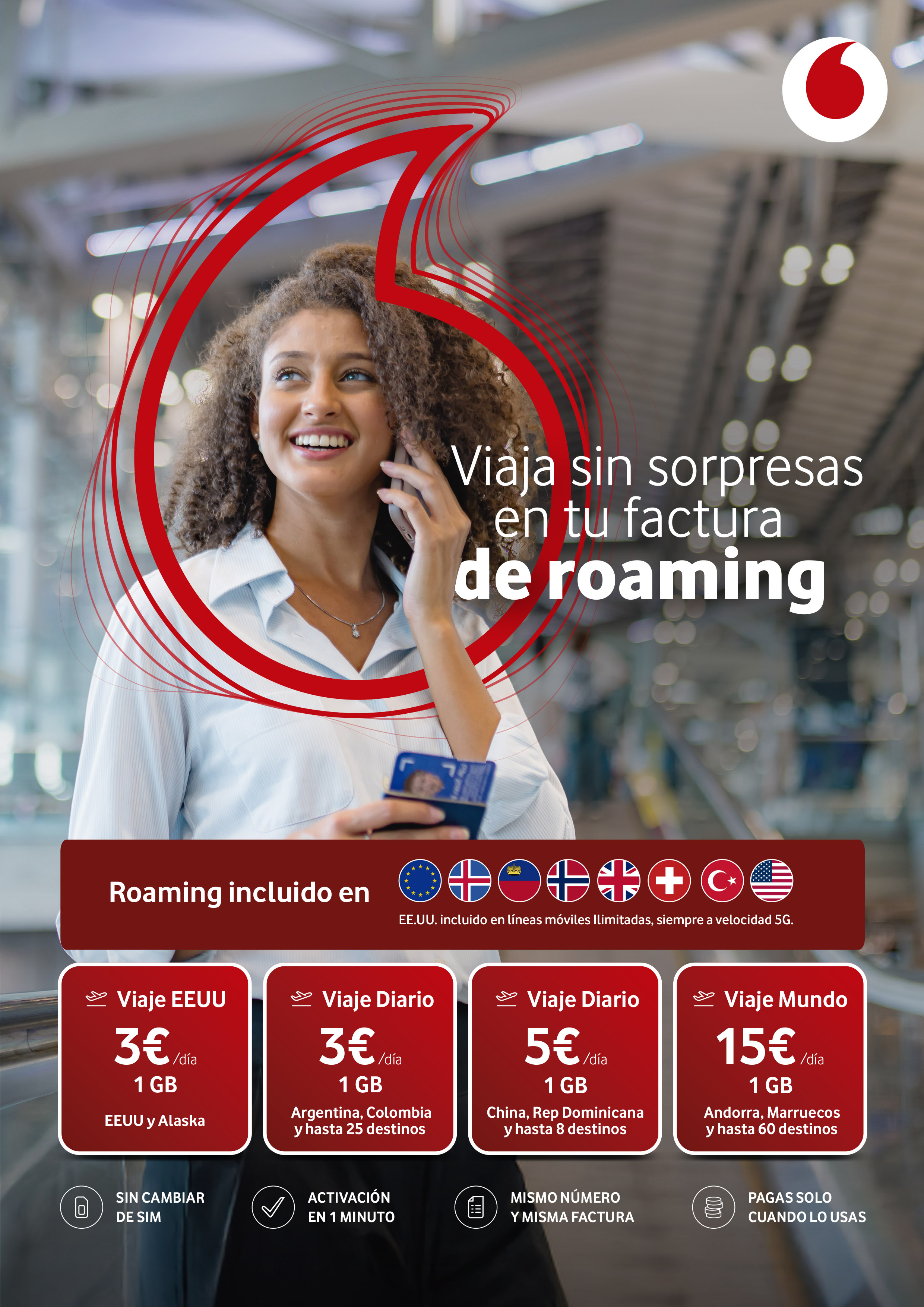 Vodafone Espa&ntilde;a reduce los precios de su oferta de roaming<br/> &nbsp;