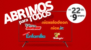 Vodafone TV obsequia a sus clientes con los mejores canales infantiles y familiares por Navidad