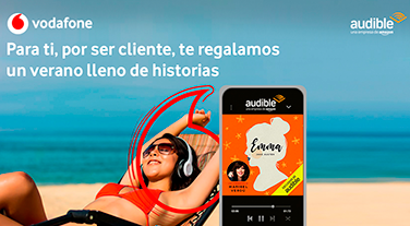 Vodafone regala a sus clientes 3 audiolibros de Audible Amazon y