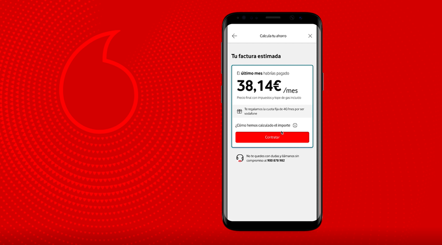 Vodafone Energía lanza una calculadora que permite conocer la cuota que pagarían sus clientes en su factura de la luz
