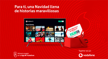 Vodafone regala el Pack Más Cine con Filmin incluido a sus clientes por Navidad