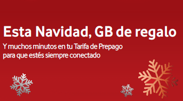 Vodafone regalará gigas extra esta Navidad a sus clientes Prepago