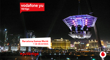 Vodafone yu estrena una nueva experiencia por todo lo alto: convertirte en un gamer a 50 metros de altura<br type=