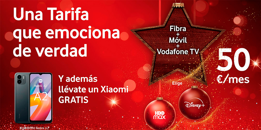 Vodafone comercializa una nueva oferta convergente con HBO Max o Disney+ por 50€/mes