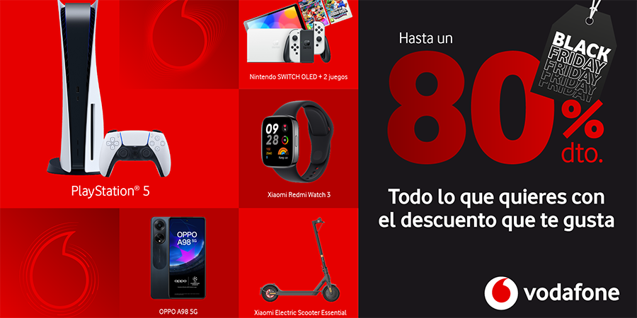 Vodafone oferta dispositivos con hasta el 80% de descuento por ‘Black Friday’