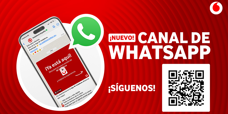 Vodafone lanza 2 nuevos canales de difusión en WhatsApp para particulares y empresas