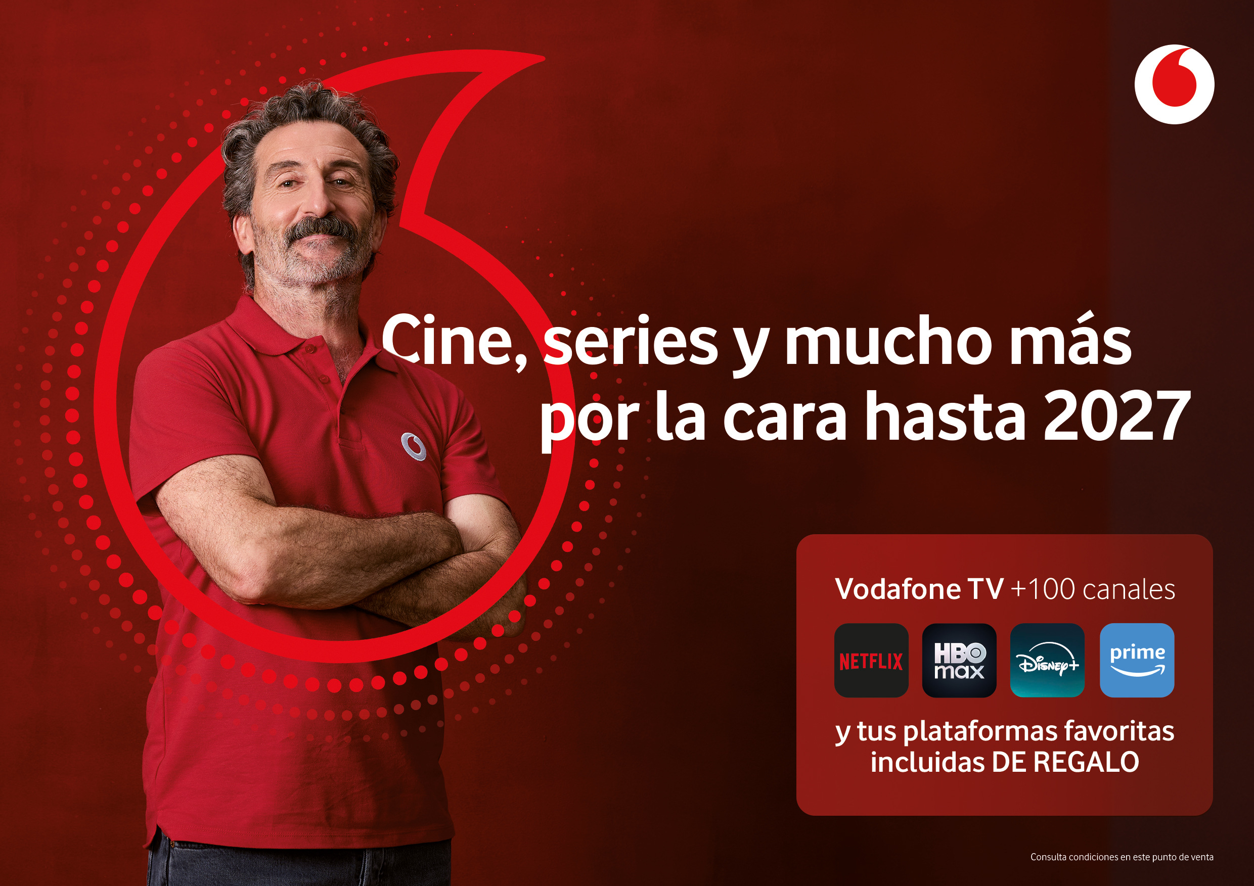 Vodafone regala hasta 3 plataformas de streaming al contratar la fibra y el m&oacute;vil