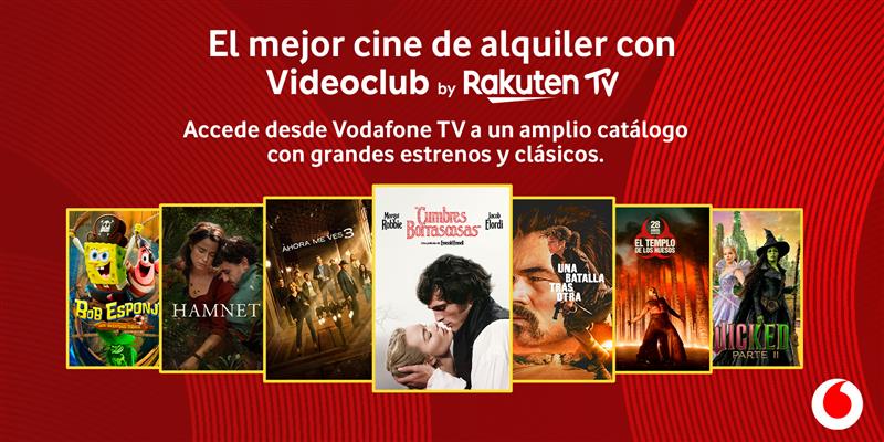 <strong>Vodafone TV incorpora "Videoclub by Rakuten TV" a su propuesta de entretenimiento</strong><br/><br/> <br/>