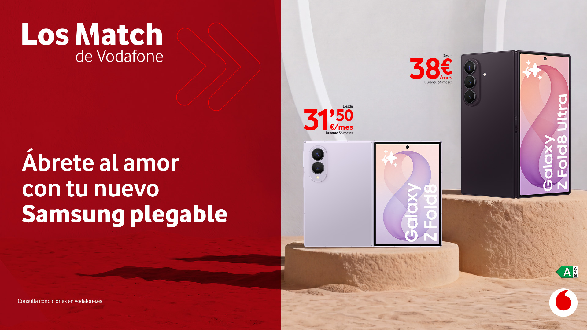 Vodafone Espa&ntilde;a incorpora los nuevos Samsung Galaxy Z Fold8 y Galaxy Z Fold8 Ultra con financiaci&oacute;n y 6 meses de seguro m&oacute;vil<br/> &nbsp;