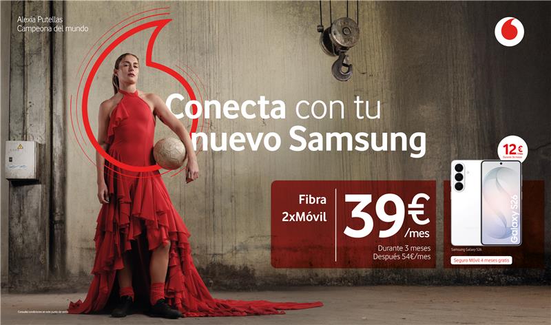 Vodafone lanza la preventa de los nuevos Samsung Galaxy S26 Series con doble memoria y seguro m&oacute;vil