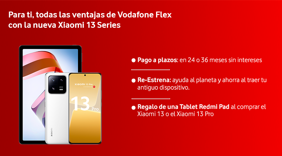 La nueva Xiaomi 13 Series, ya disponible con Vodafone Flex