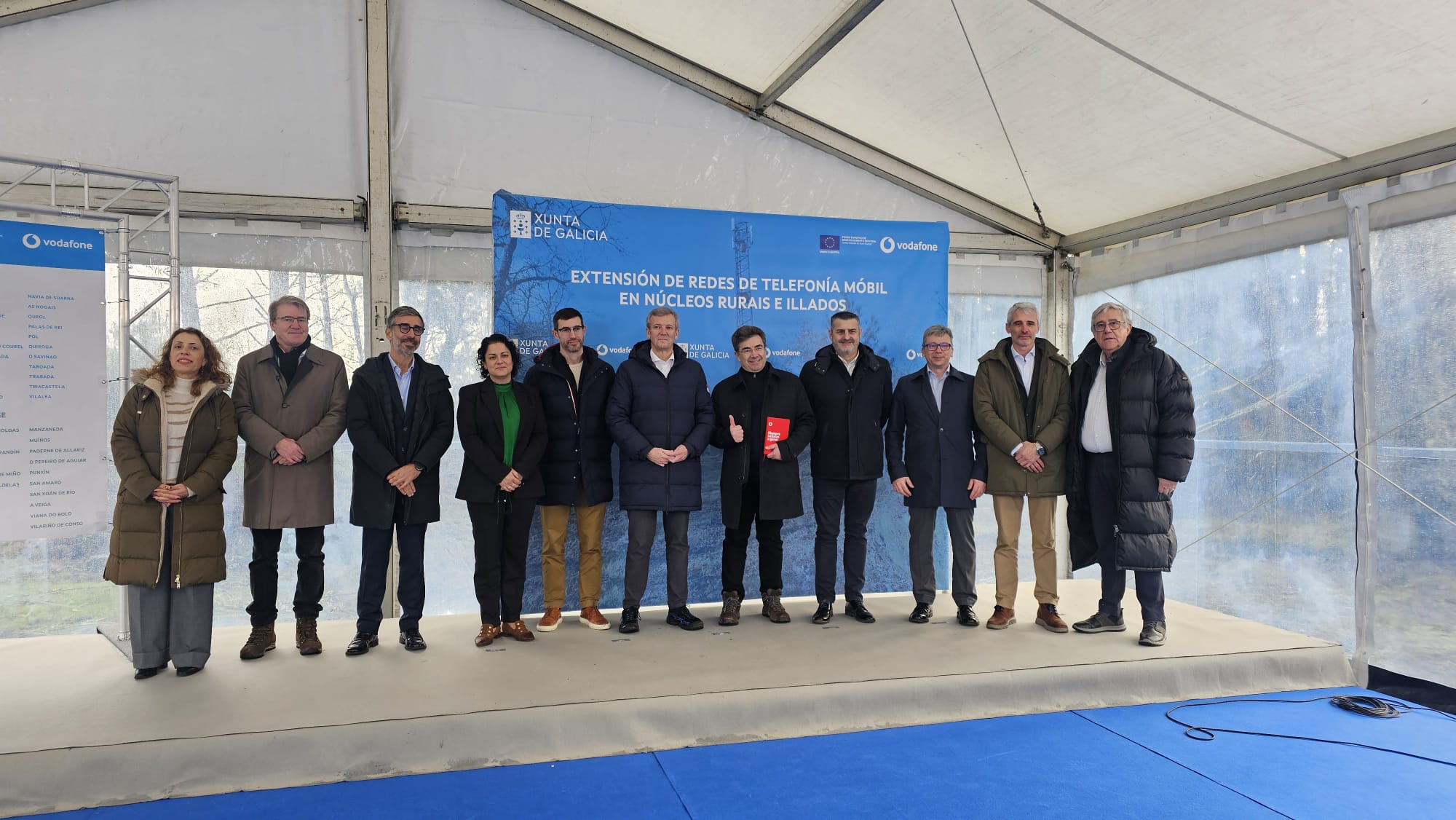 La Xunta de Galicia y Vodafone llevan cobertura móvil y datos a 210 núcleos rurales en los que viven más de 5.000 personas