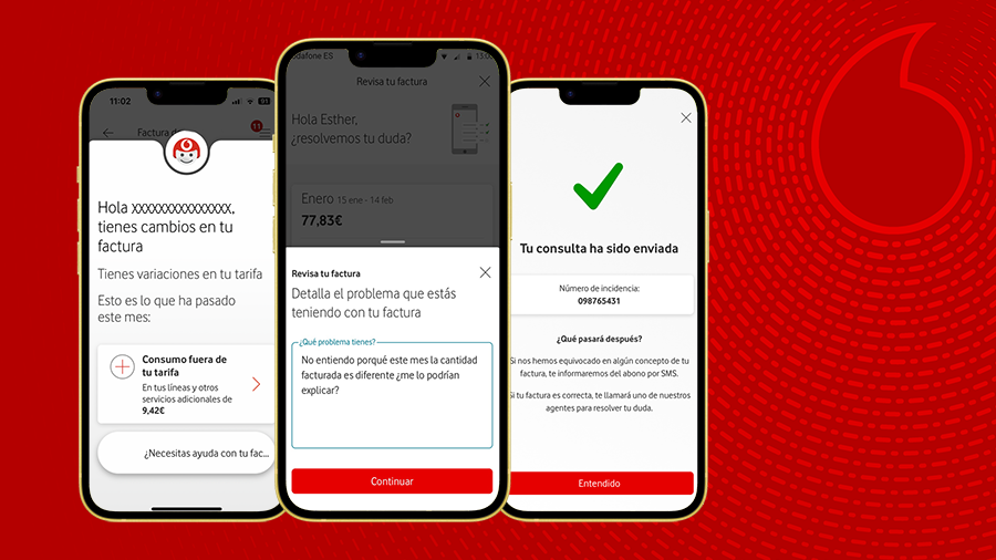 Vodafone lanza un innovador servicio que permite revisar cambios en la factura directamente en su aplicación
